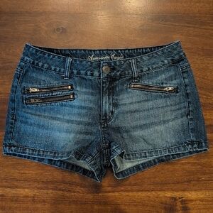 American Eagle Outfitters Women's Dark Blue Jean Shorts